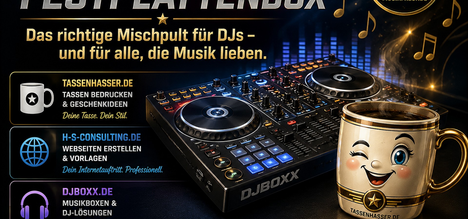 DJBOXX Musikbox mit professionellem Mischpult